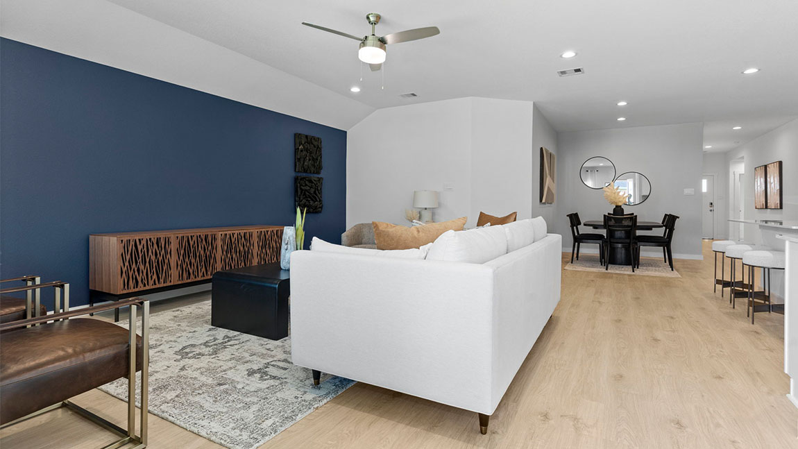 spacious living room