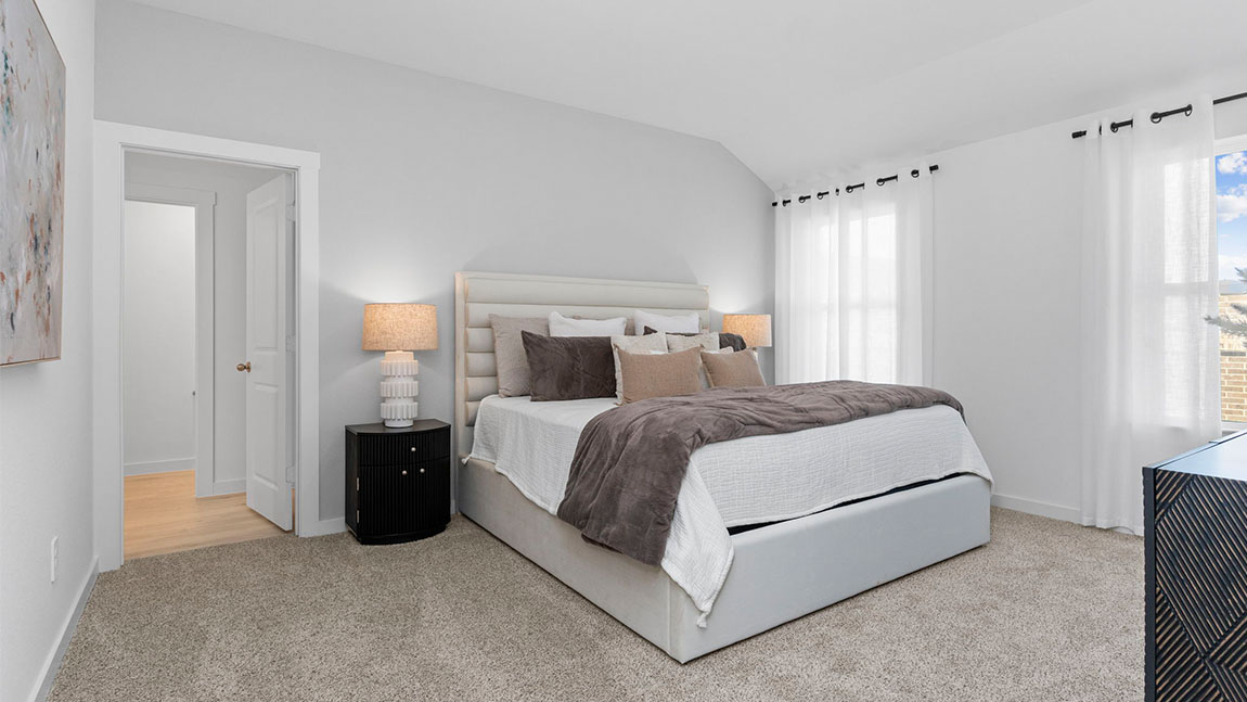 spacious primary bedroom