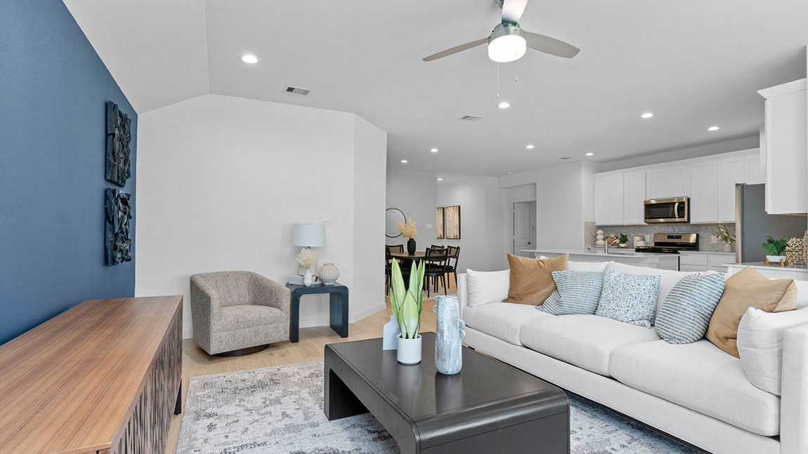 open concept living room