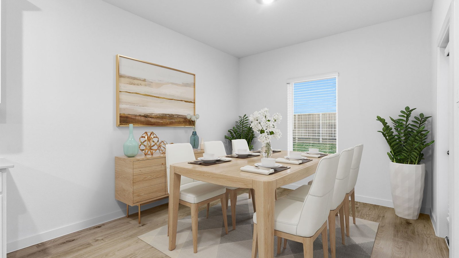 spacious dining area