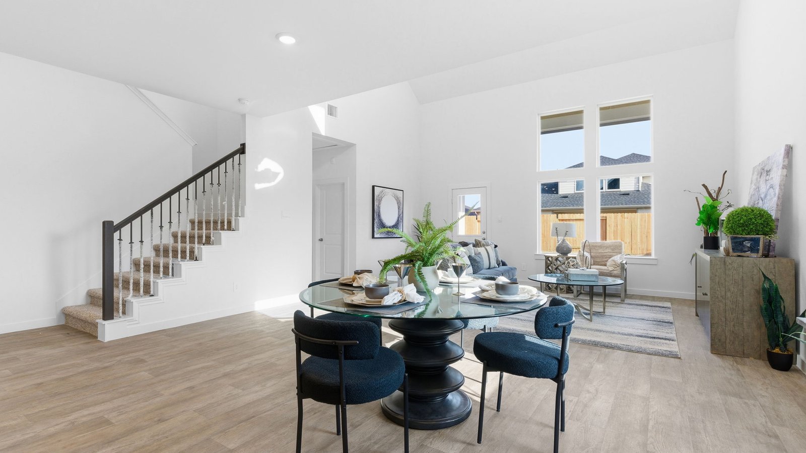 open concept dining area