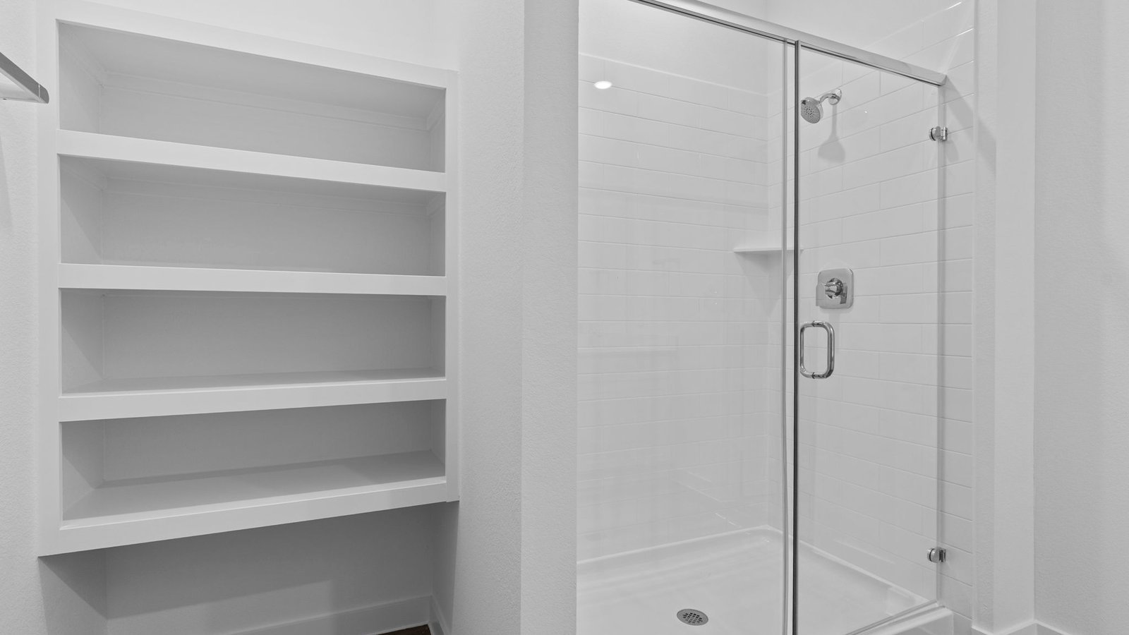 standing shower primary bathroom