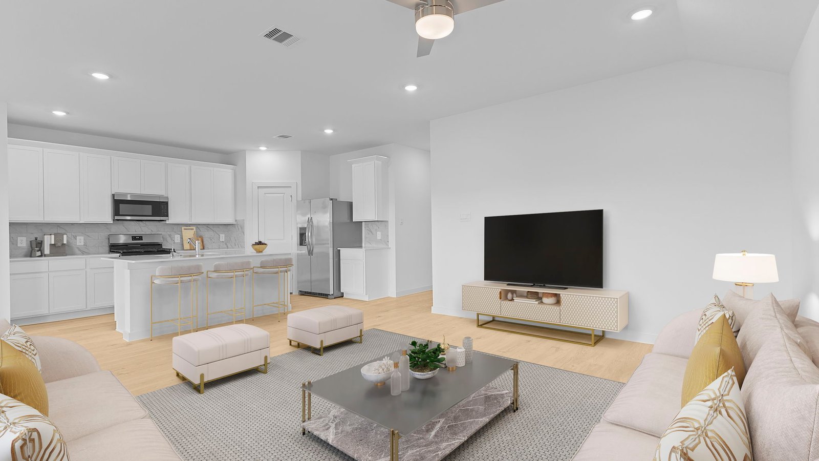 spacious living room
