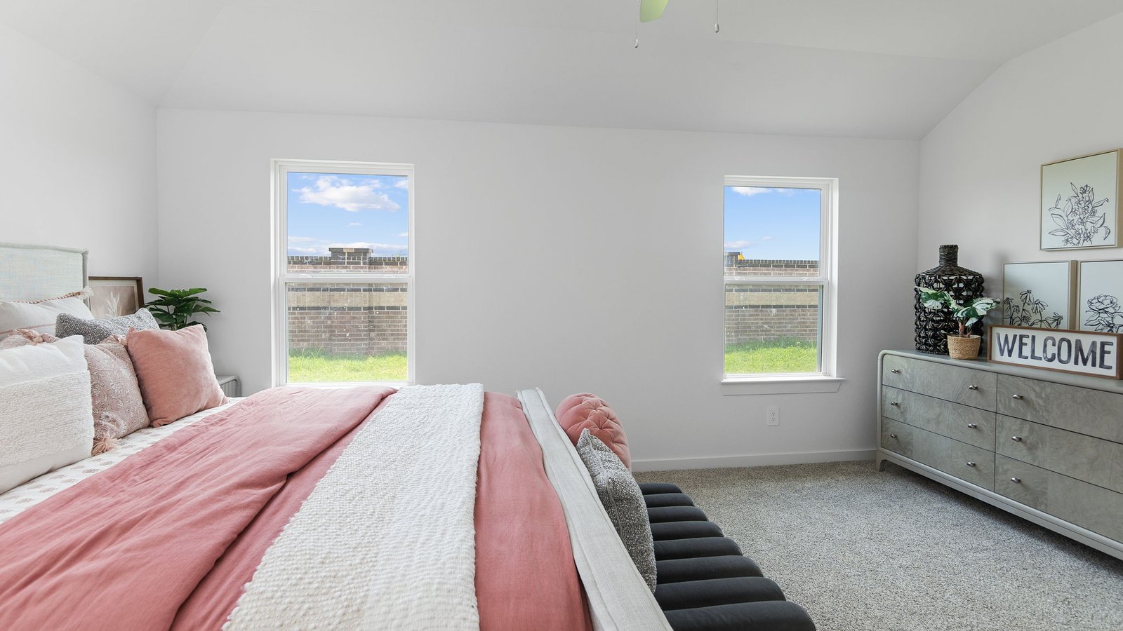 spacious primary bedroom