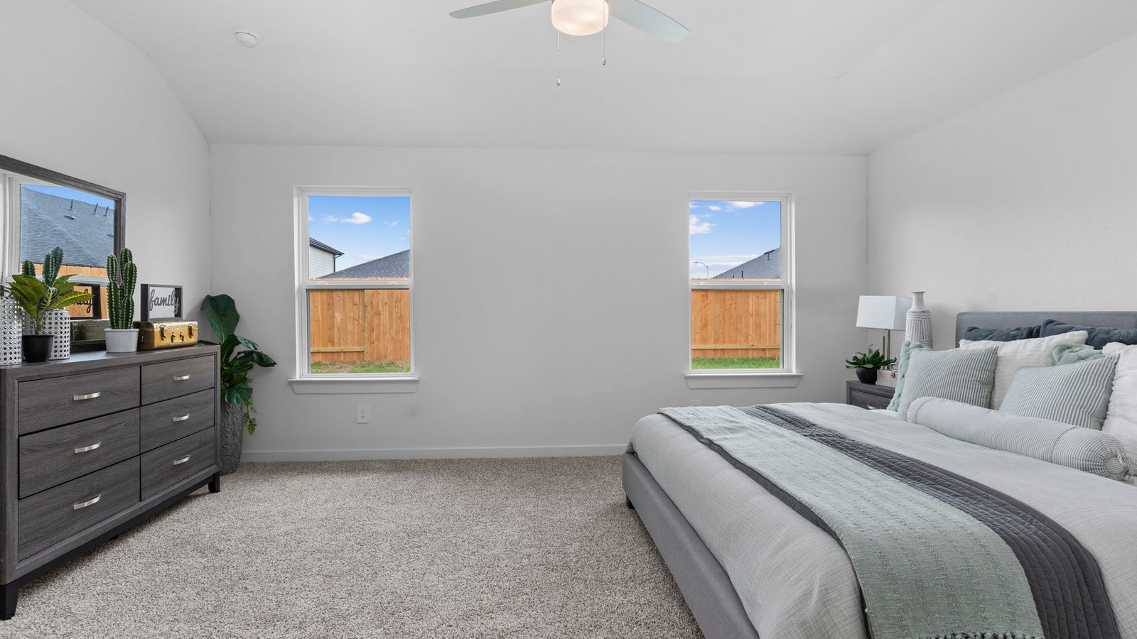 spacious primary bedroom