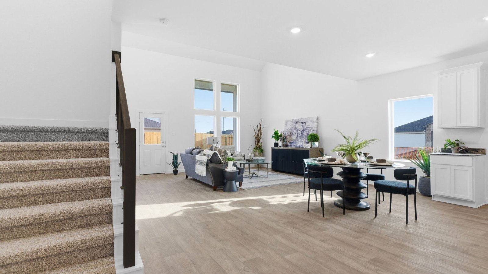 spacious dining and living area space