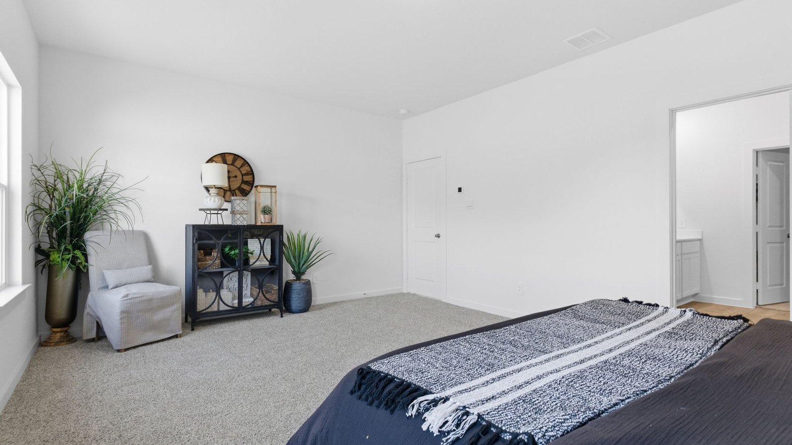 spacious primary bedroom