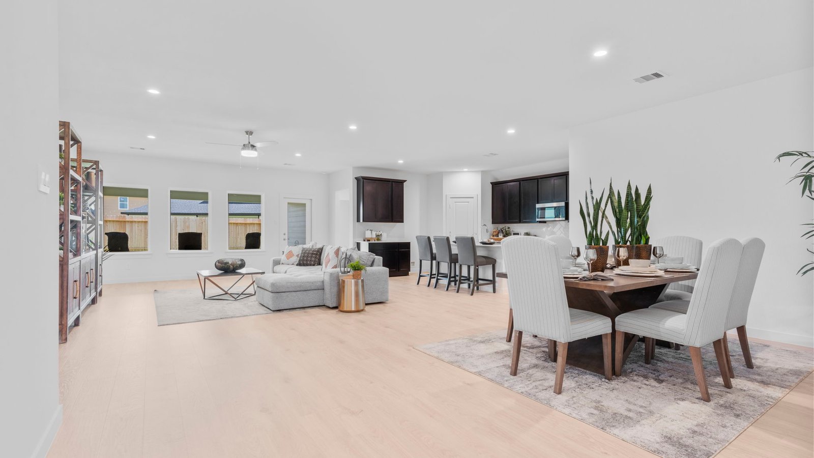 open concept dining room