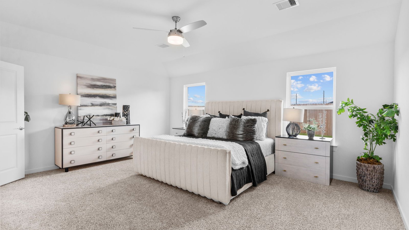 spacious primary bedroom