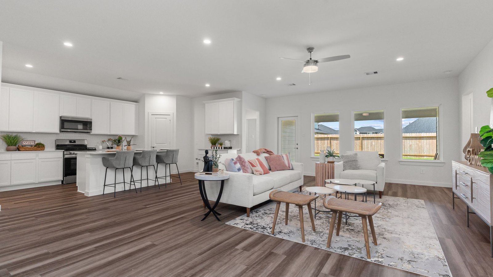 spacious living room