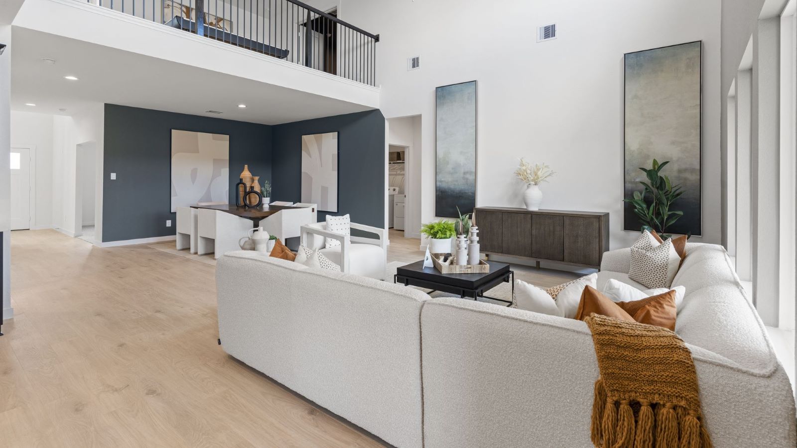 Open concept living, family, dining, and kitchen space