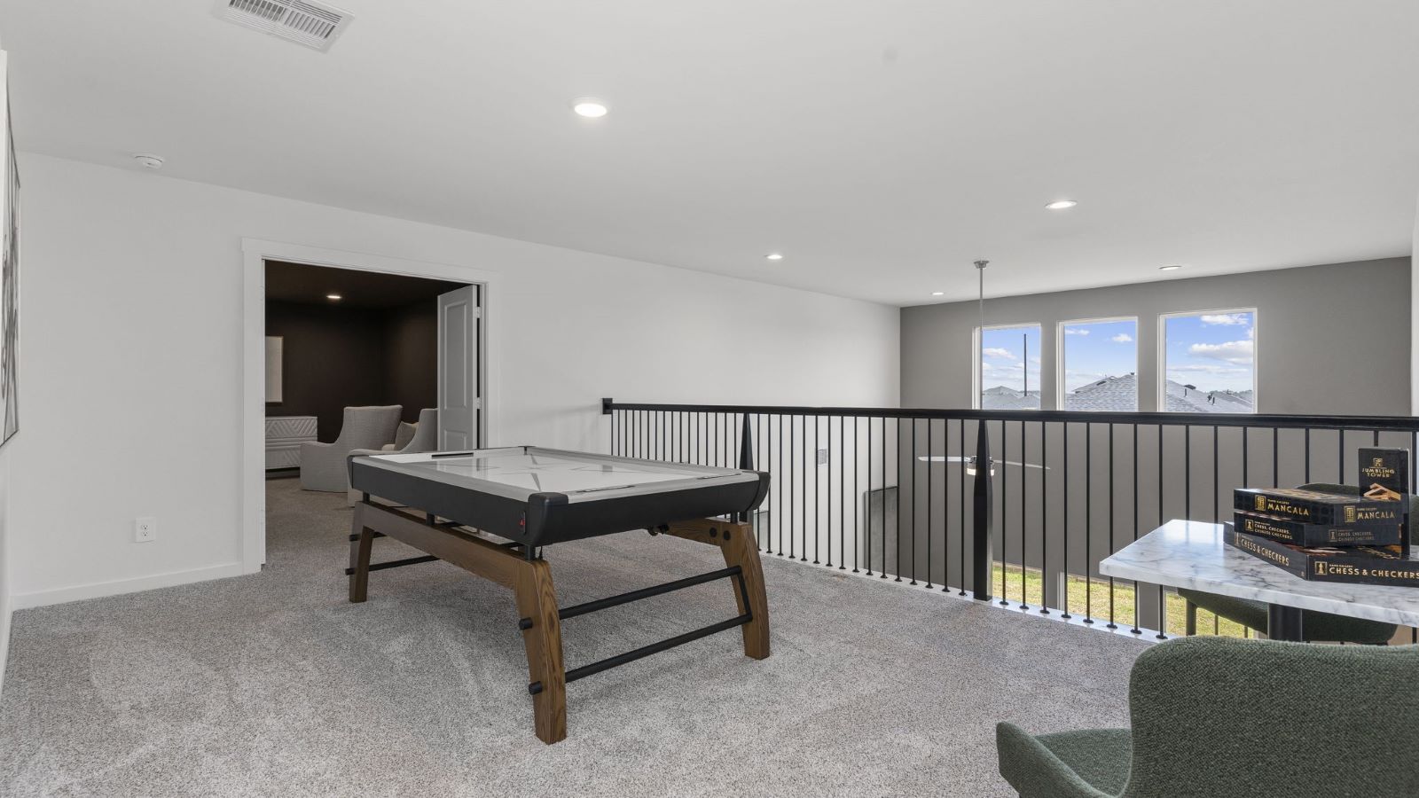 game room open to below