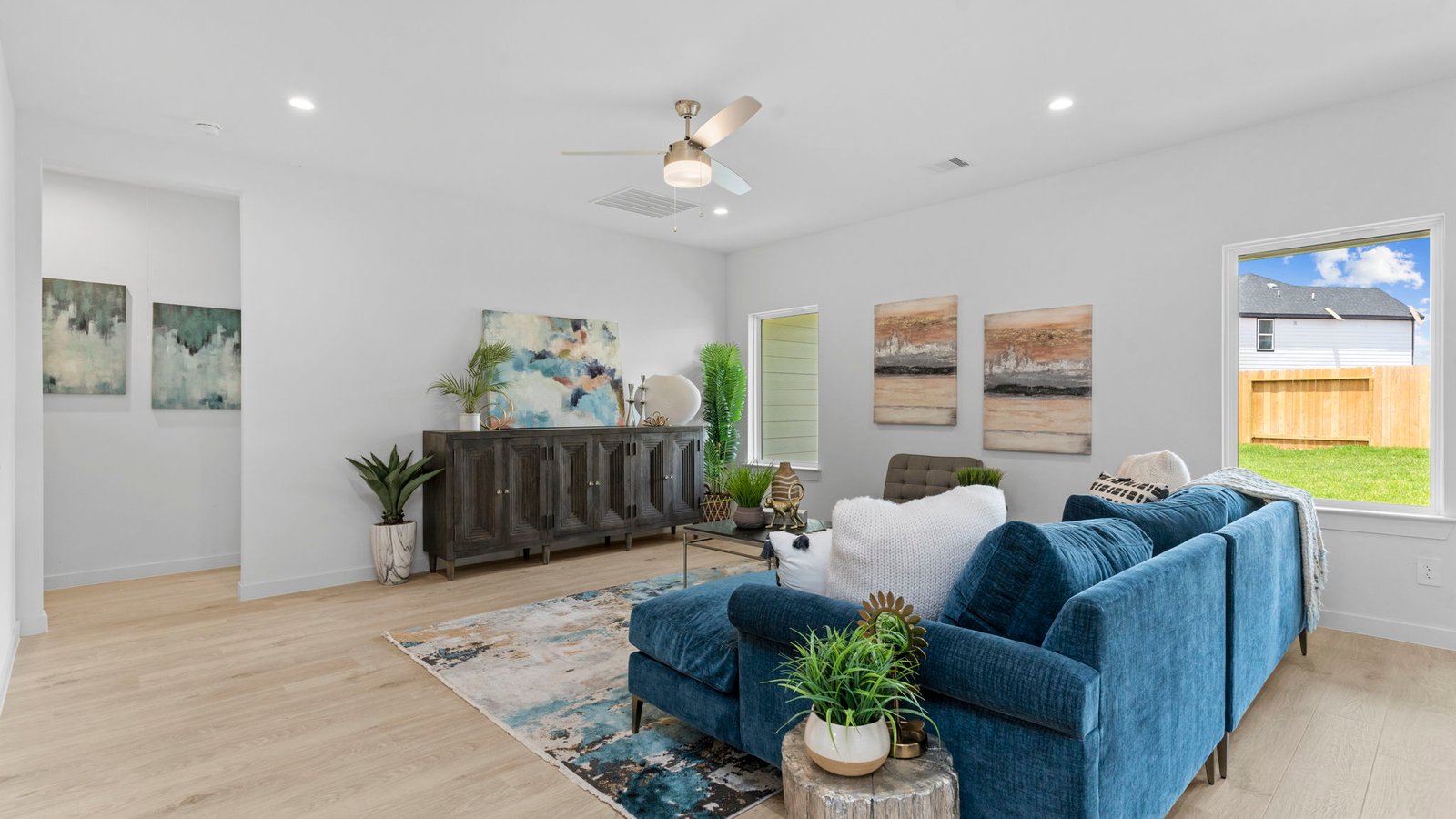 spacious living room