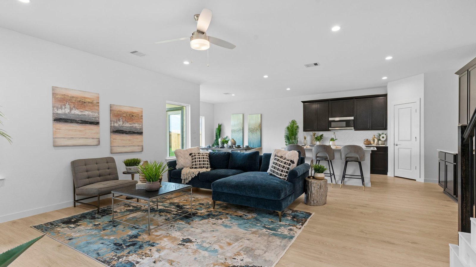 open concept living room
