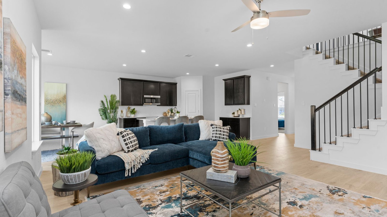 open concept living room