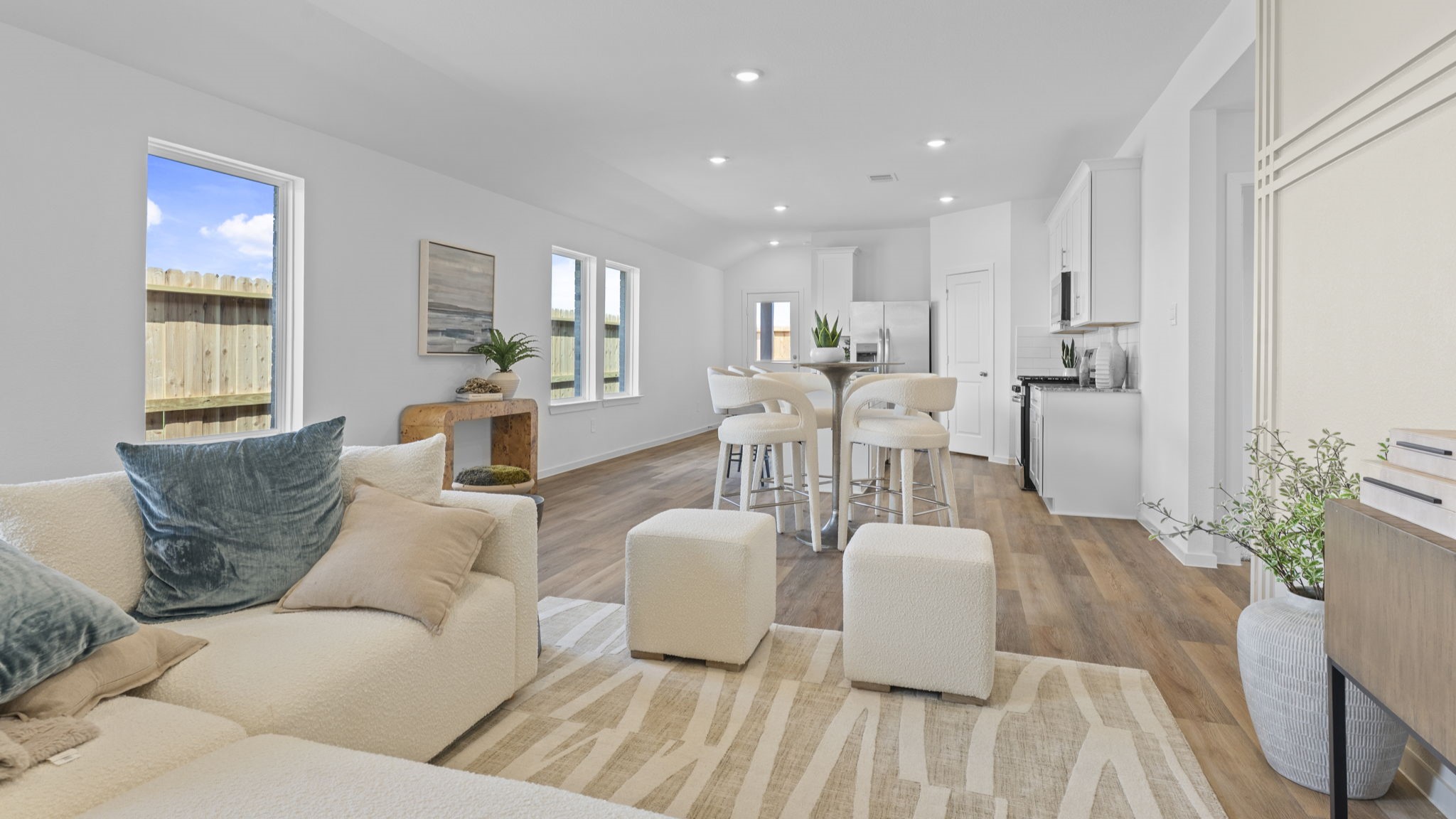 open concept dining room