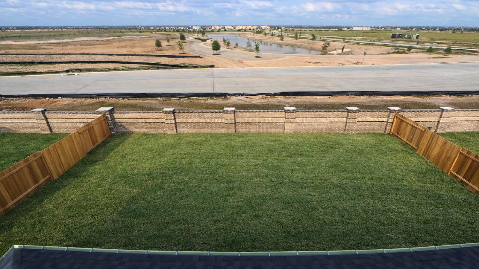 spacious back yard