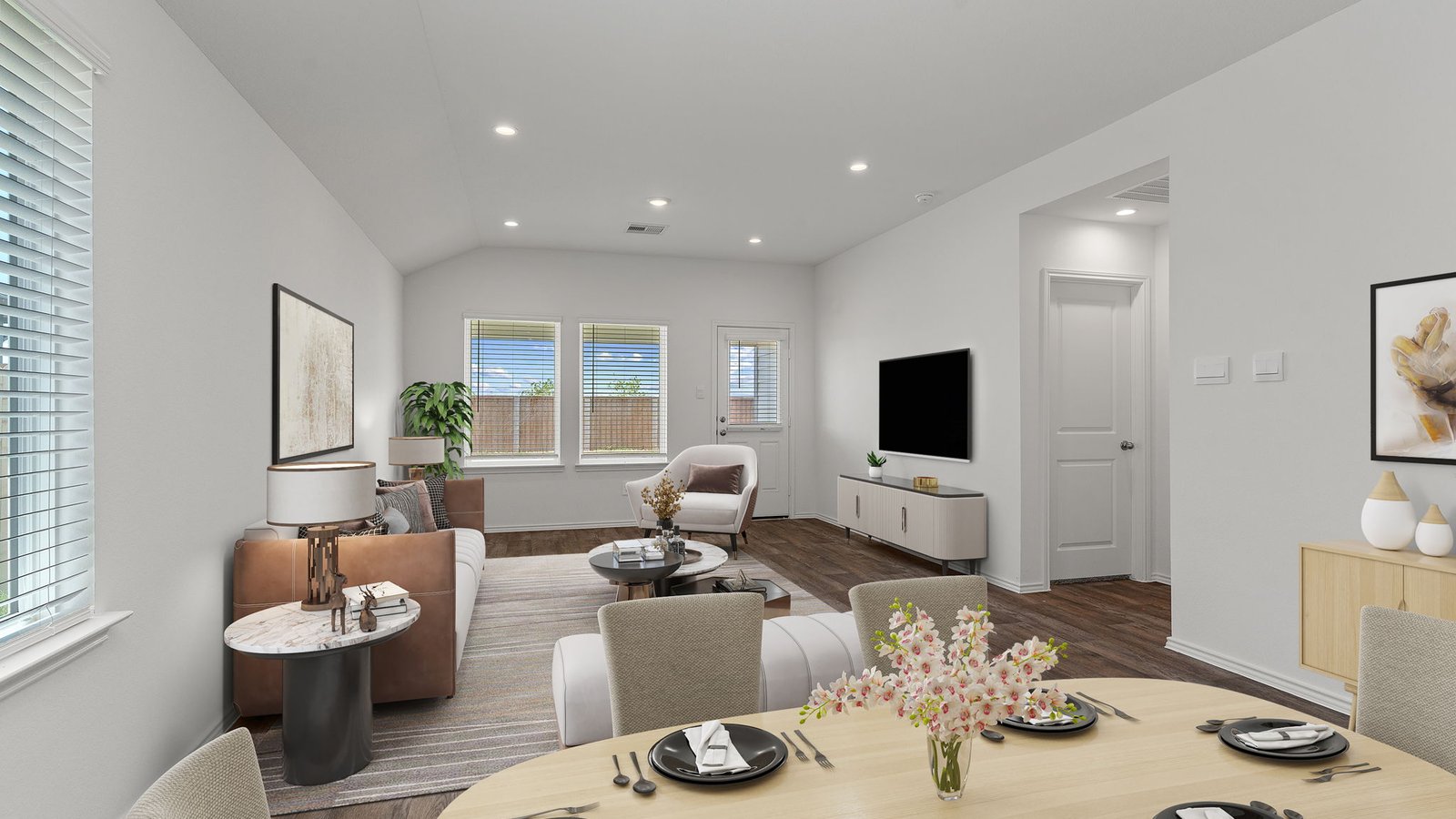 open concept dining room