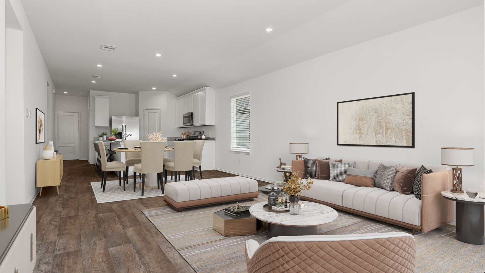 spacious living room