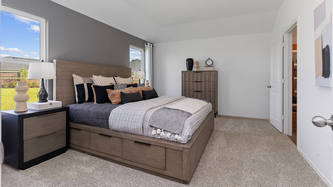 spacious primary bedroom