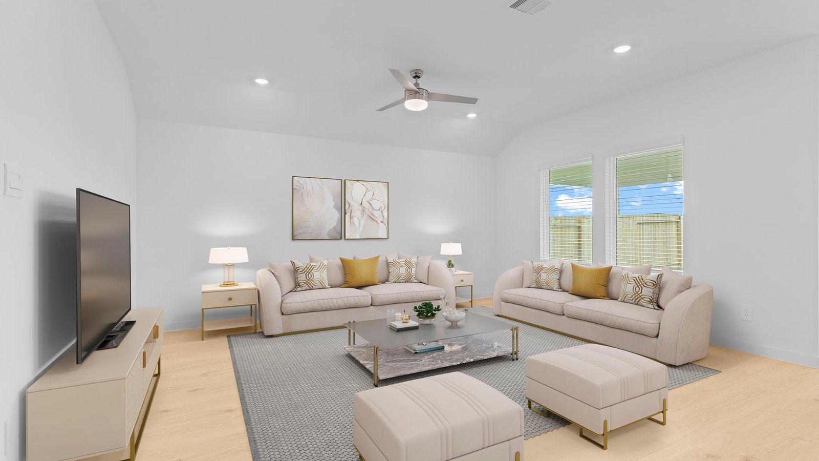 spacious living room