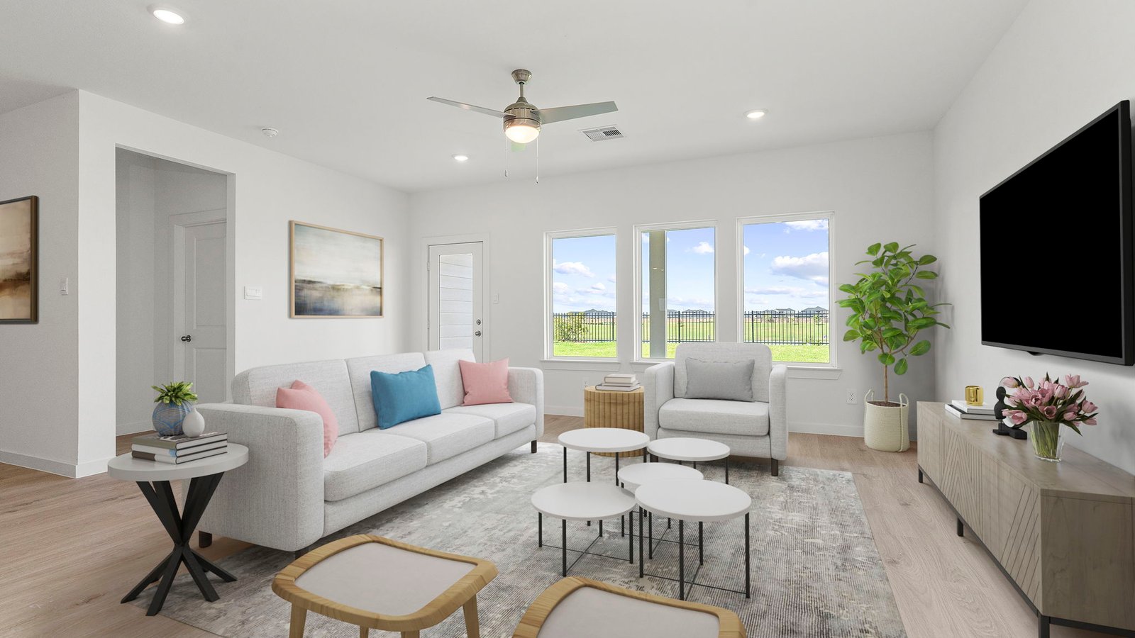 spacious living room