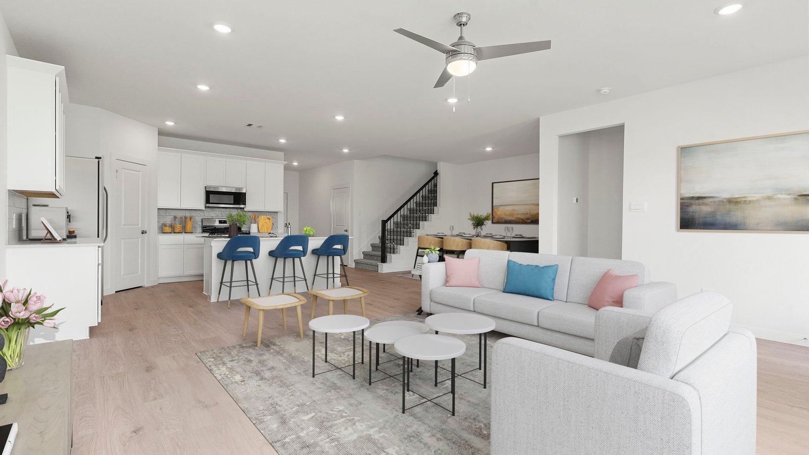 spacious living room