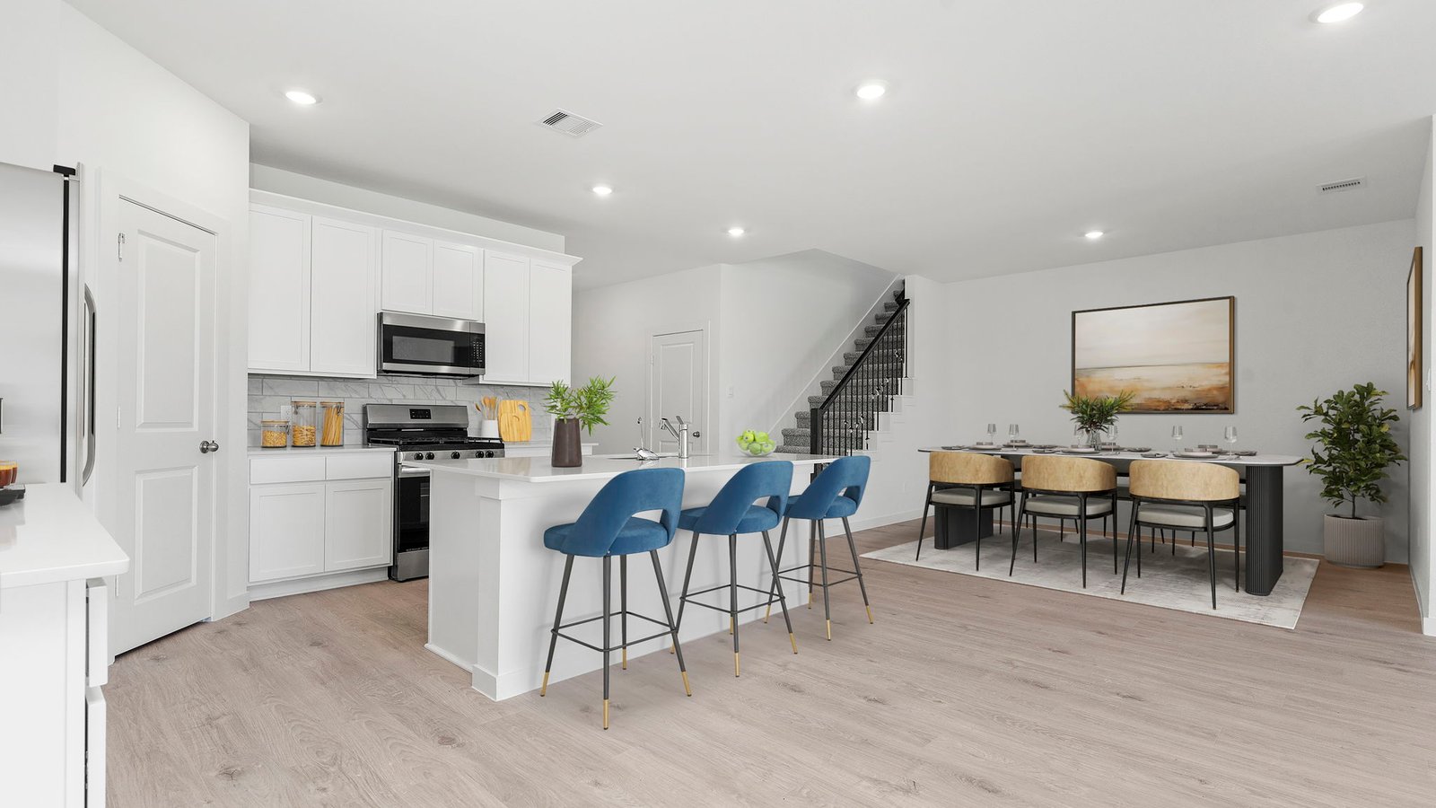 open concept dining room
