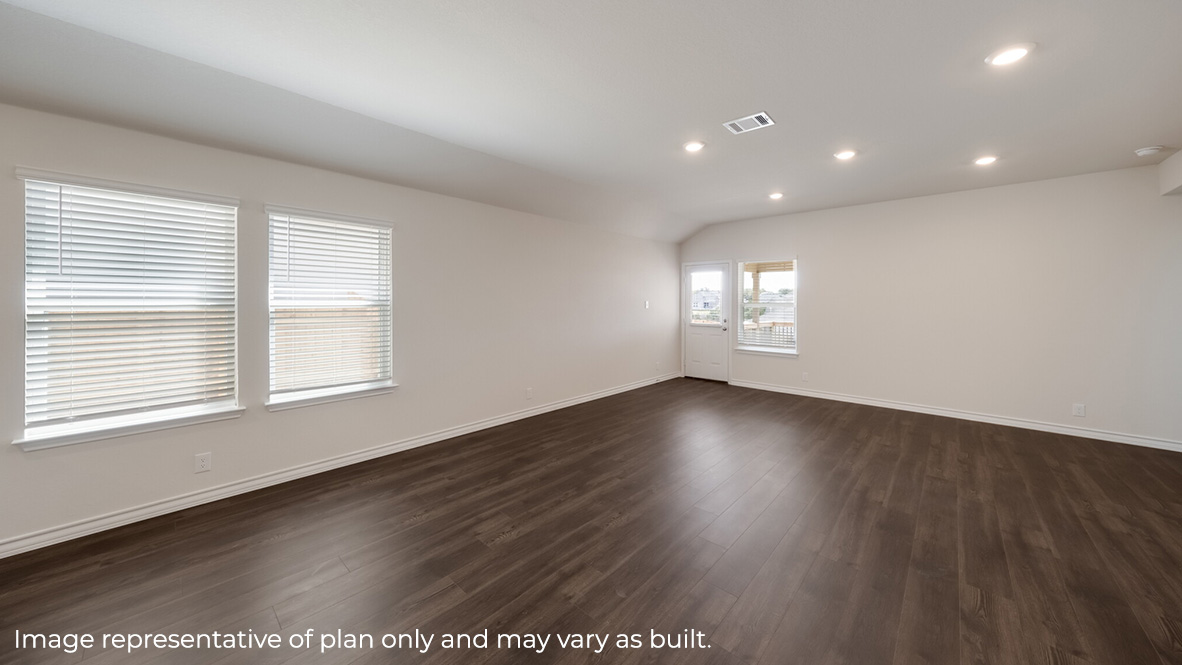 lving room and dining room area