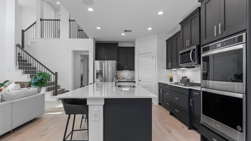 chloe kitchen with black cabinets