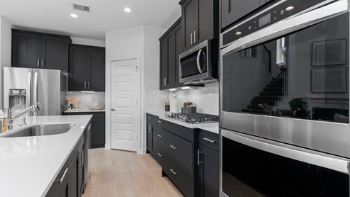 chloe kitchen with black cabinets
