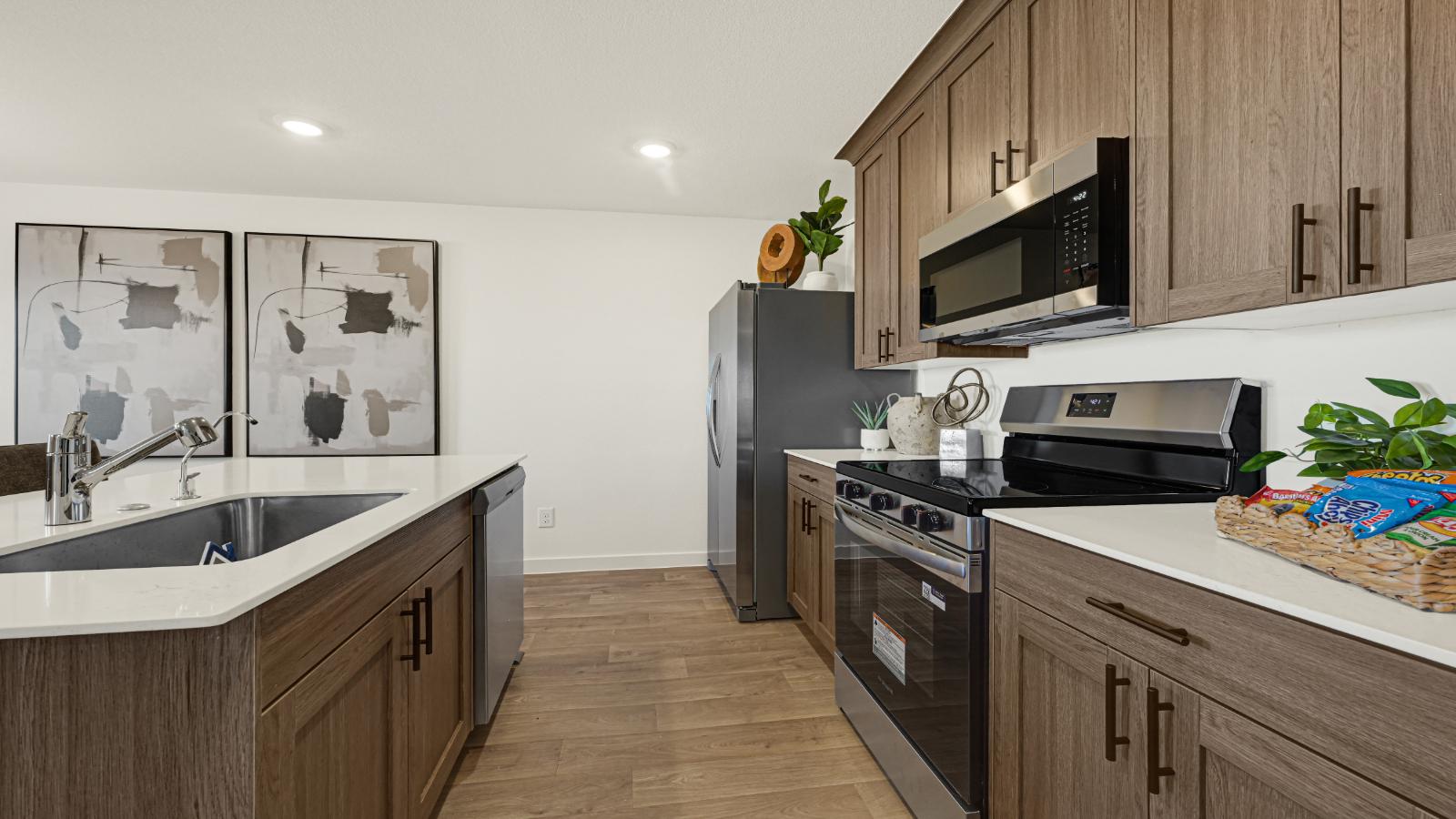 kitchen with shaker style cabinets