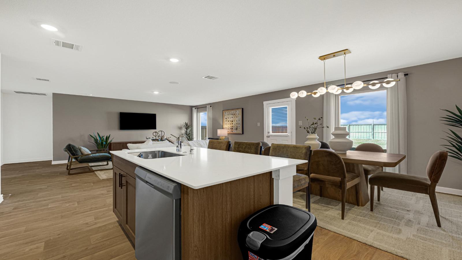 kitchen with dining area