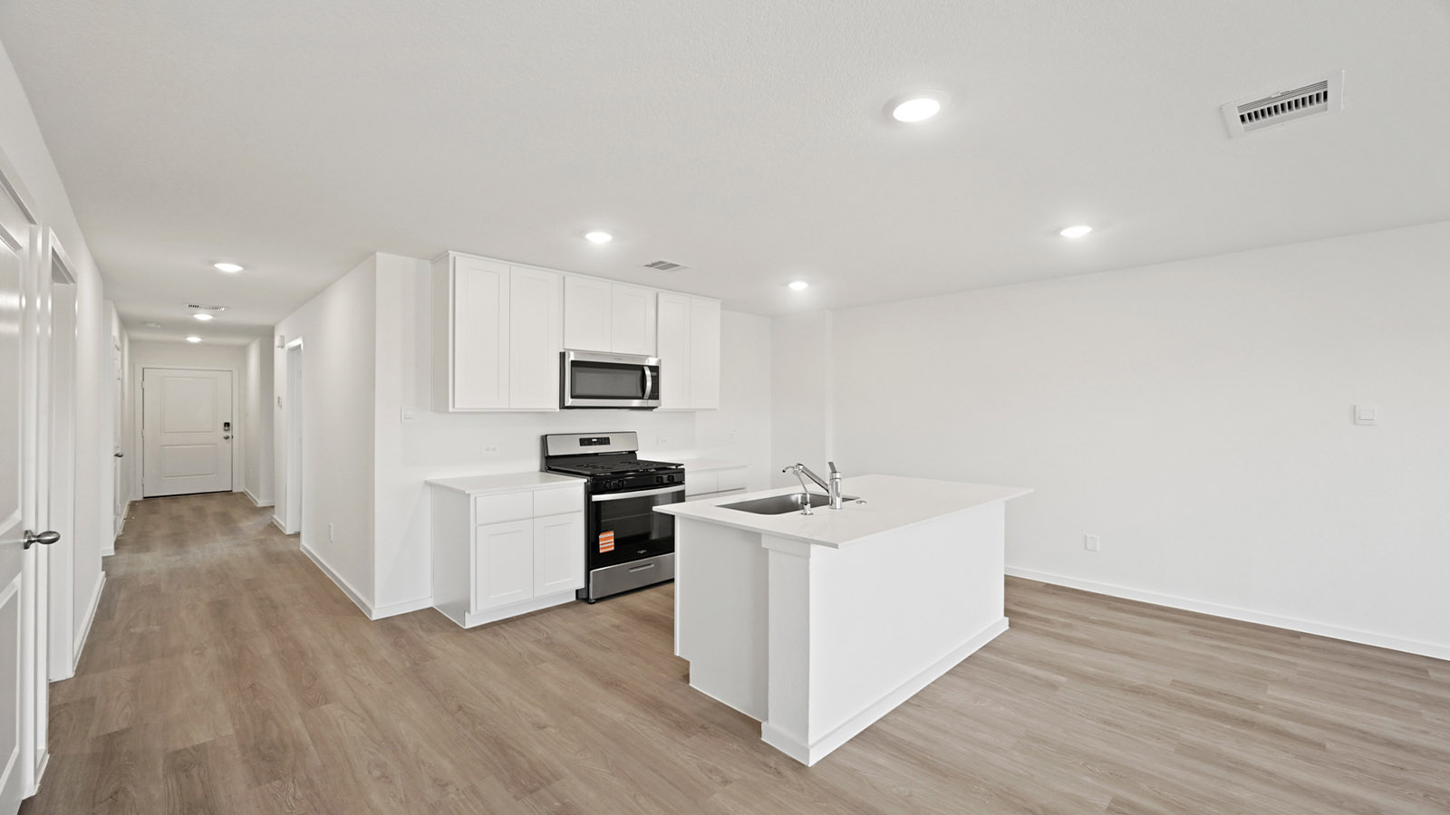 Spacious open kitchen with ample natural light