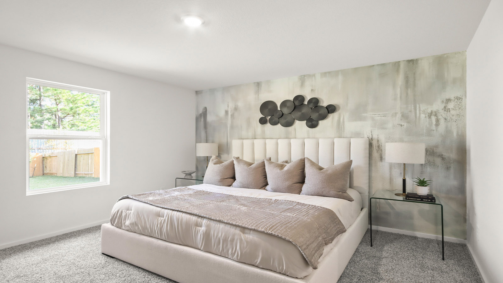 spacious primary bedroom