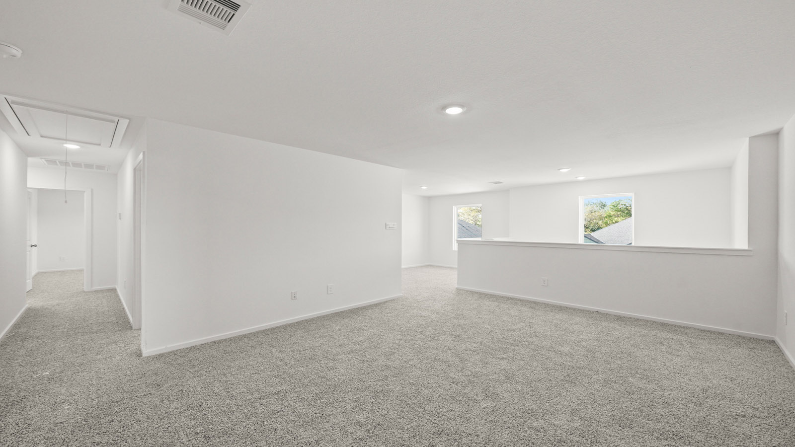 Upstairs landing space perfect for a game room or entertainment spot