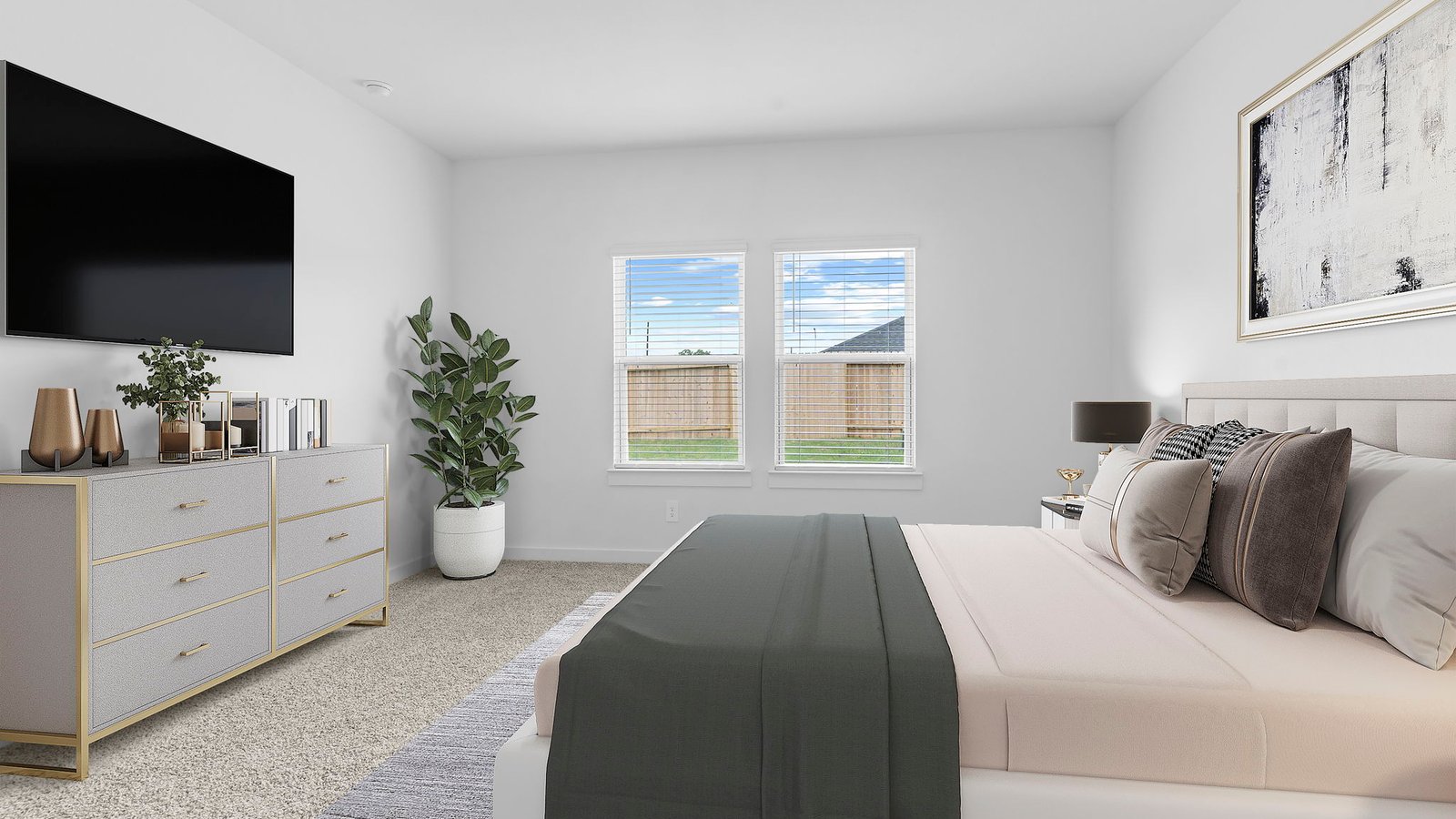 spacious primary bedroom