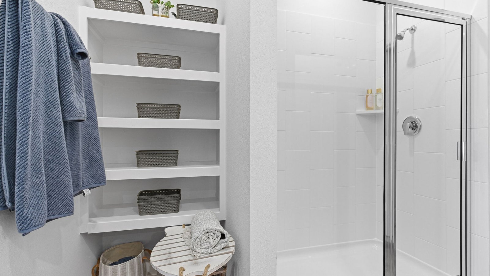 standing shower primary bathroom