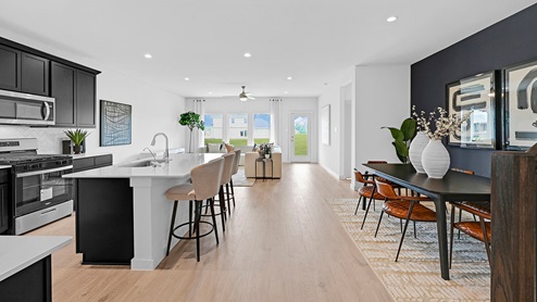 entrance to kitchen and living area