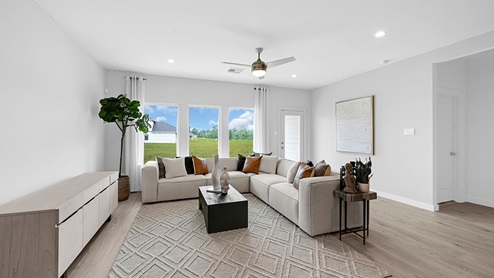living area with natural lighting