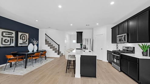 kitchen and dining area