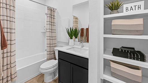 guest bathroom with tub