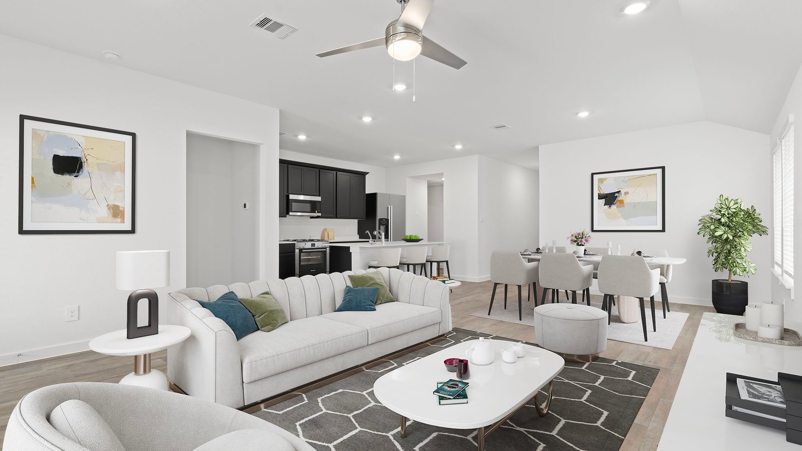 spacious living room