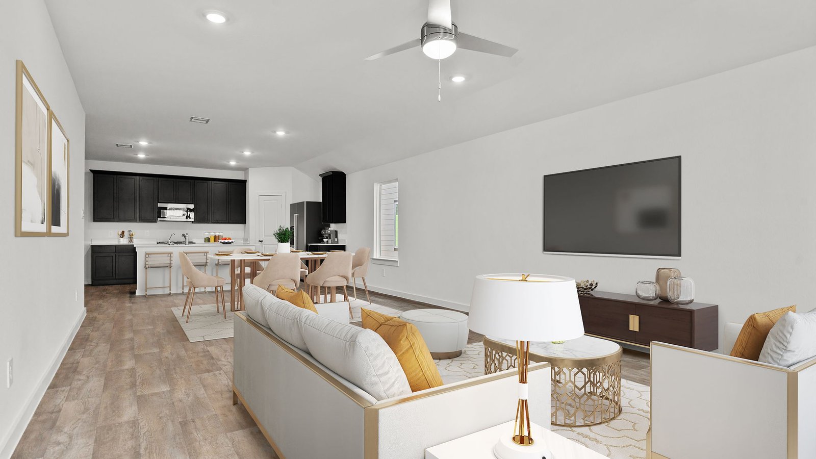 spacious living room