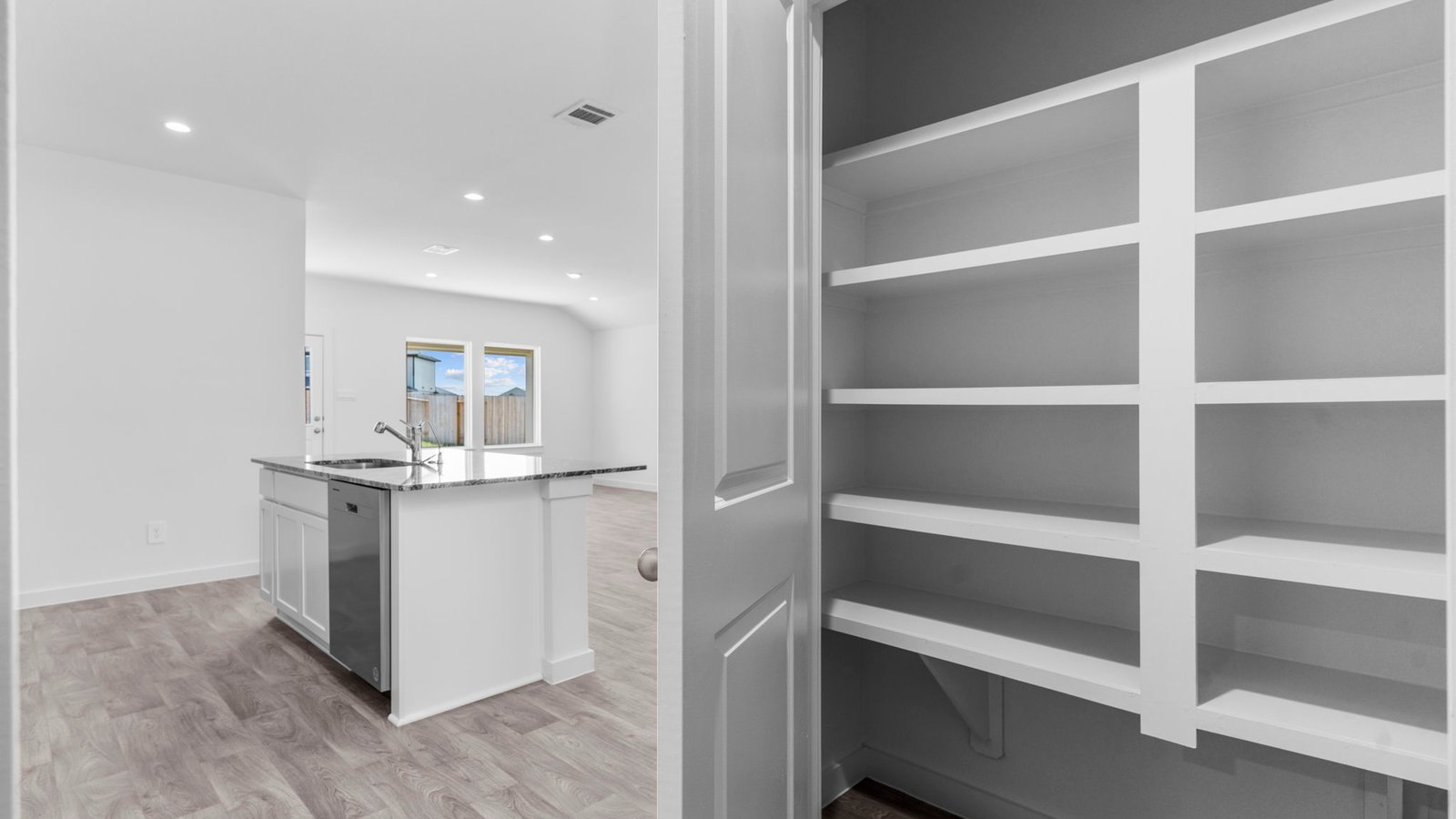 spacious kitchen pantry