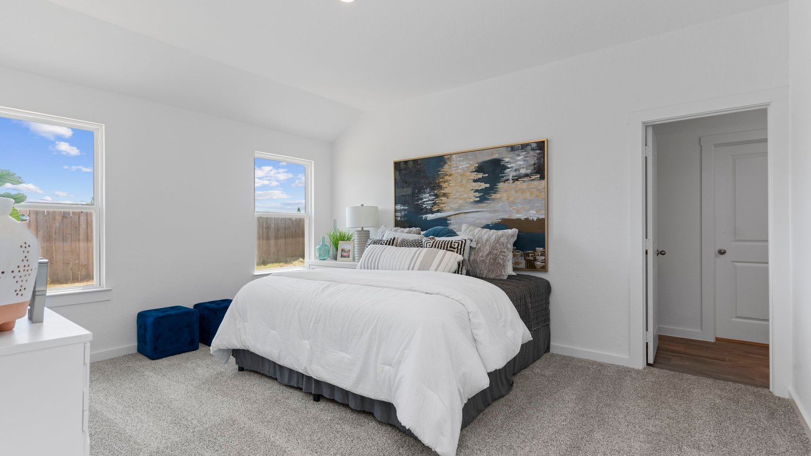 spacious primary bedroom