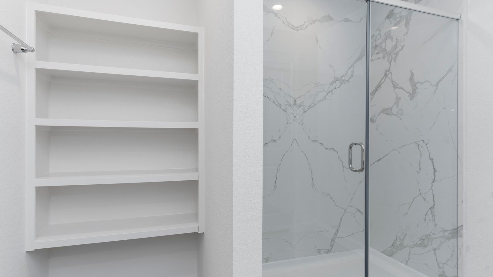 standing shower primary bathroom