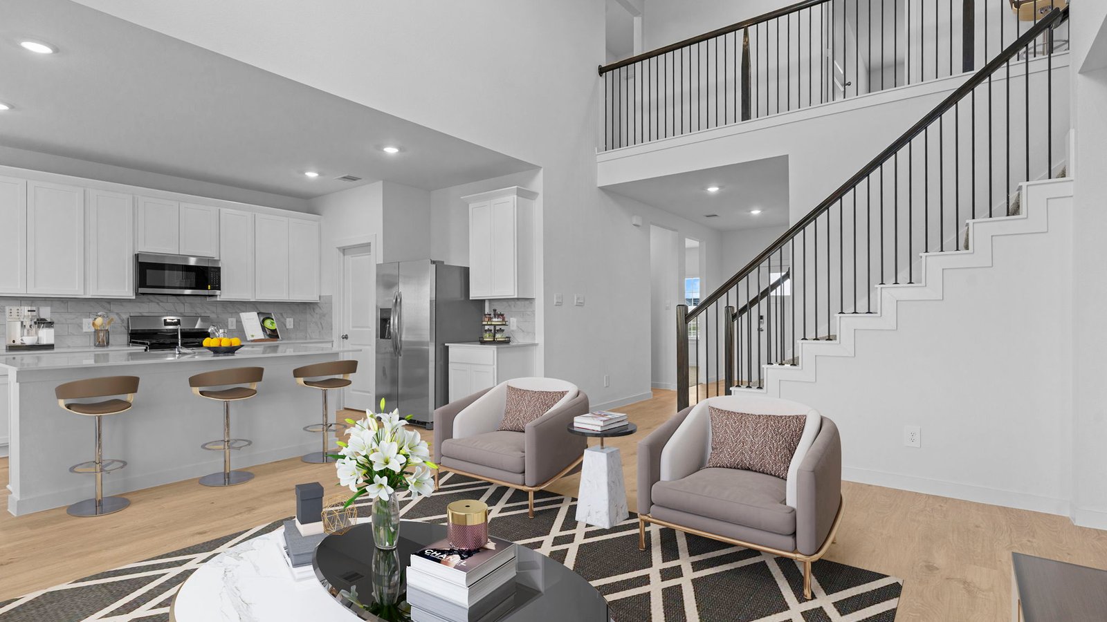 spacious living room