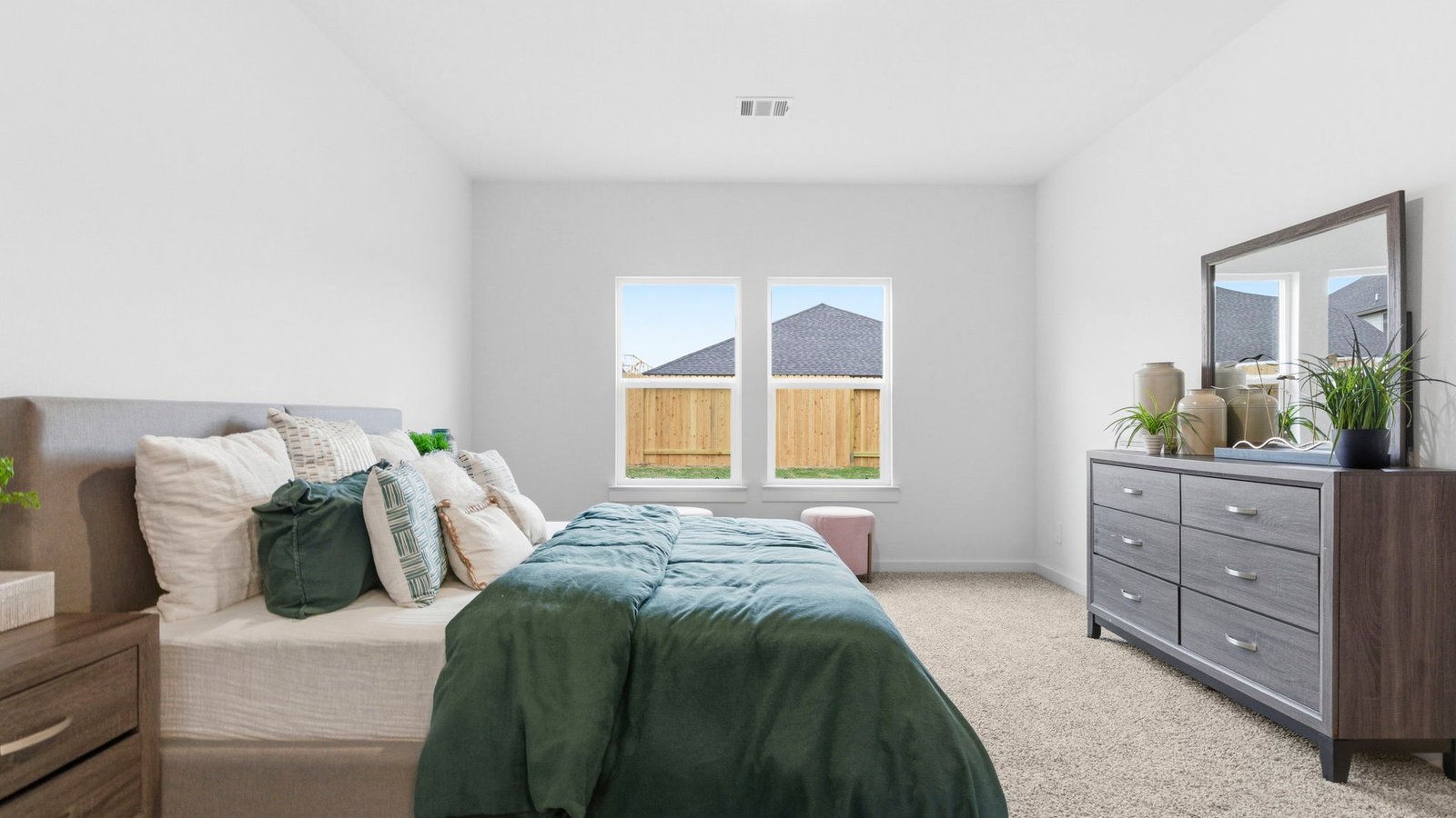 spacious primary bedroom