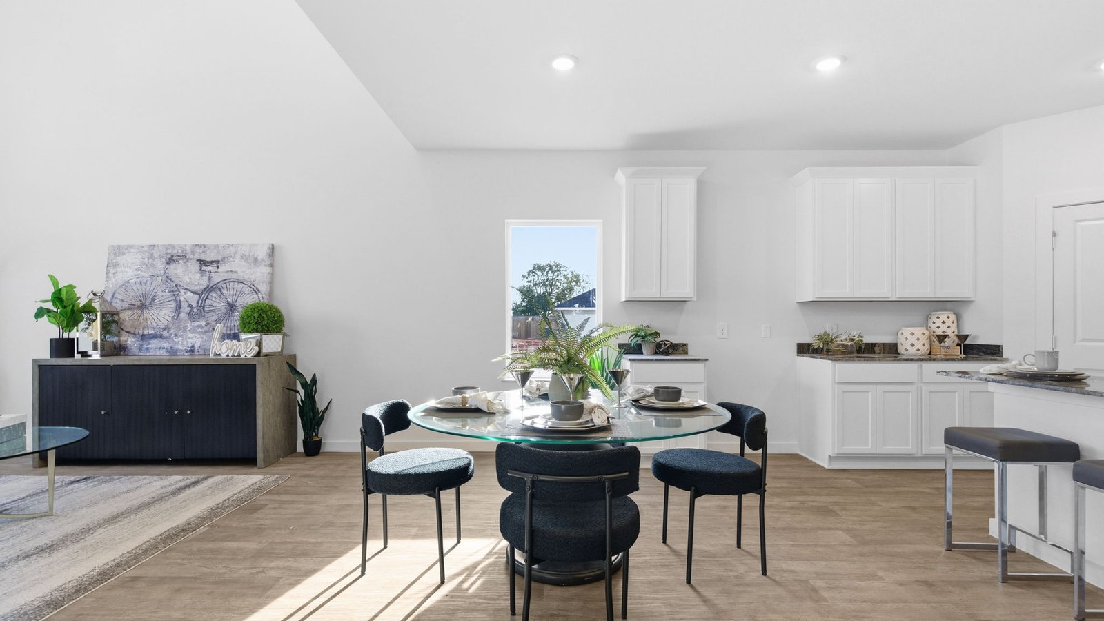 open concept dining room